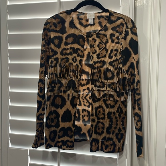 Chico’s Animal Print light weight Jacket, Chico’s size 2 same as 12/14. - Picture 1 of 6